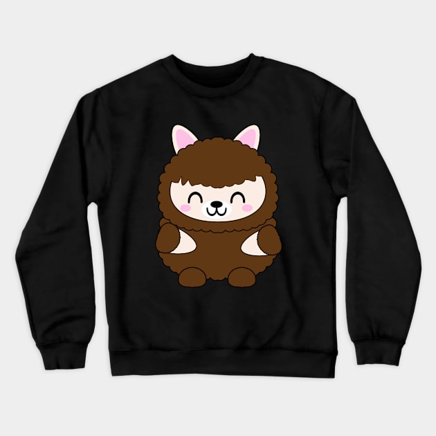 Kawaii Baby Llama Crewneck Sweatshirt by Kam Bam Designs